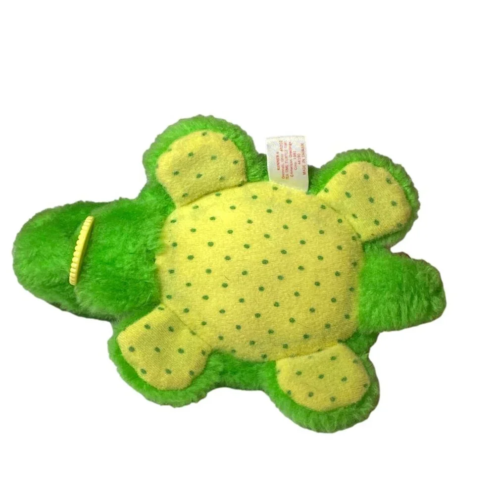 KENNER Green/Yellow Tea Time Turtle‎ Plush Strawberry Shortcake 1981 ~7in